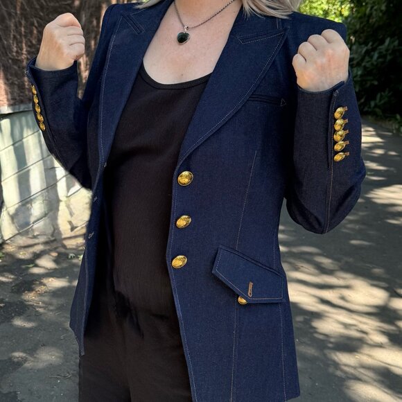 Veronica Beard Anoki Dickey Denim Blazer - Picture 5 of 5